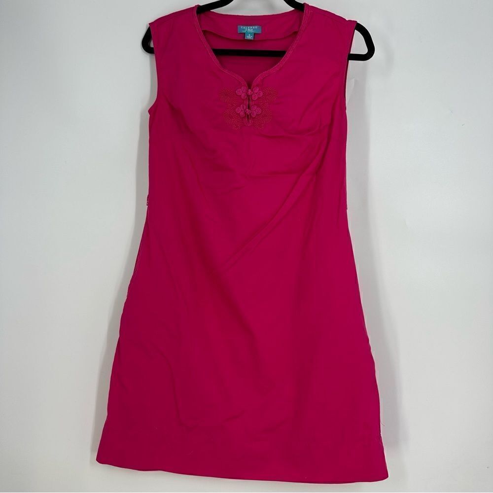CALYPSO St. Barth Hot Pink Magenta Sleeveless Shift Dress Sz 6